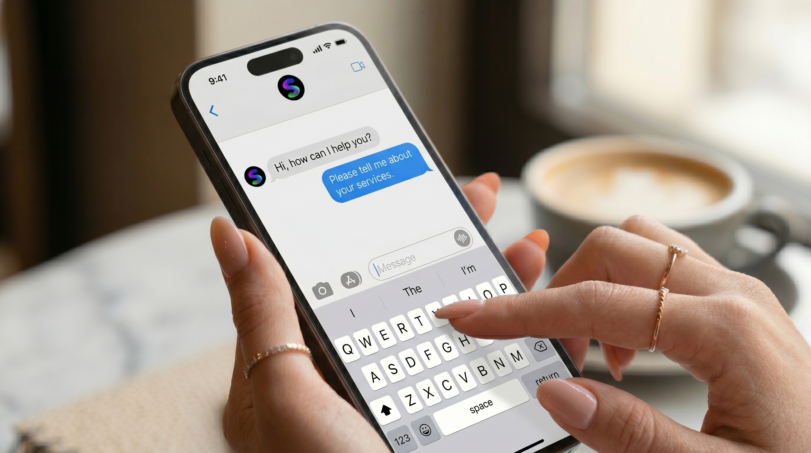 Solace AI chatbot on a phone